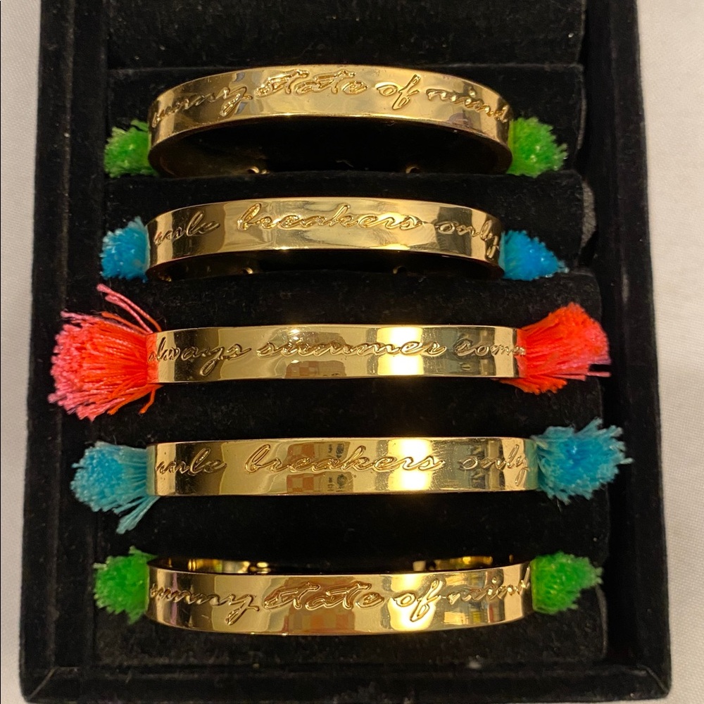 Lilly Pulitzer Gold Cuff Bracelet with Tassels